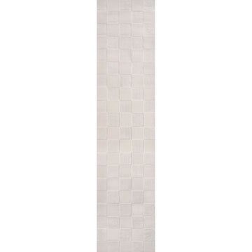 Modern Geometric Checkerboard High-Low Area Rug